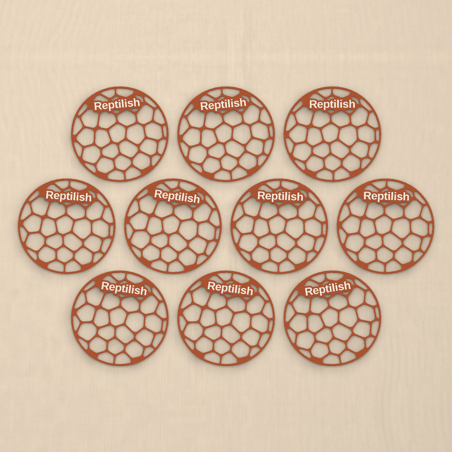 10 okrągłych płytek Pebble Plate